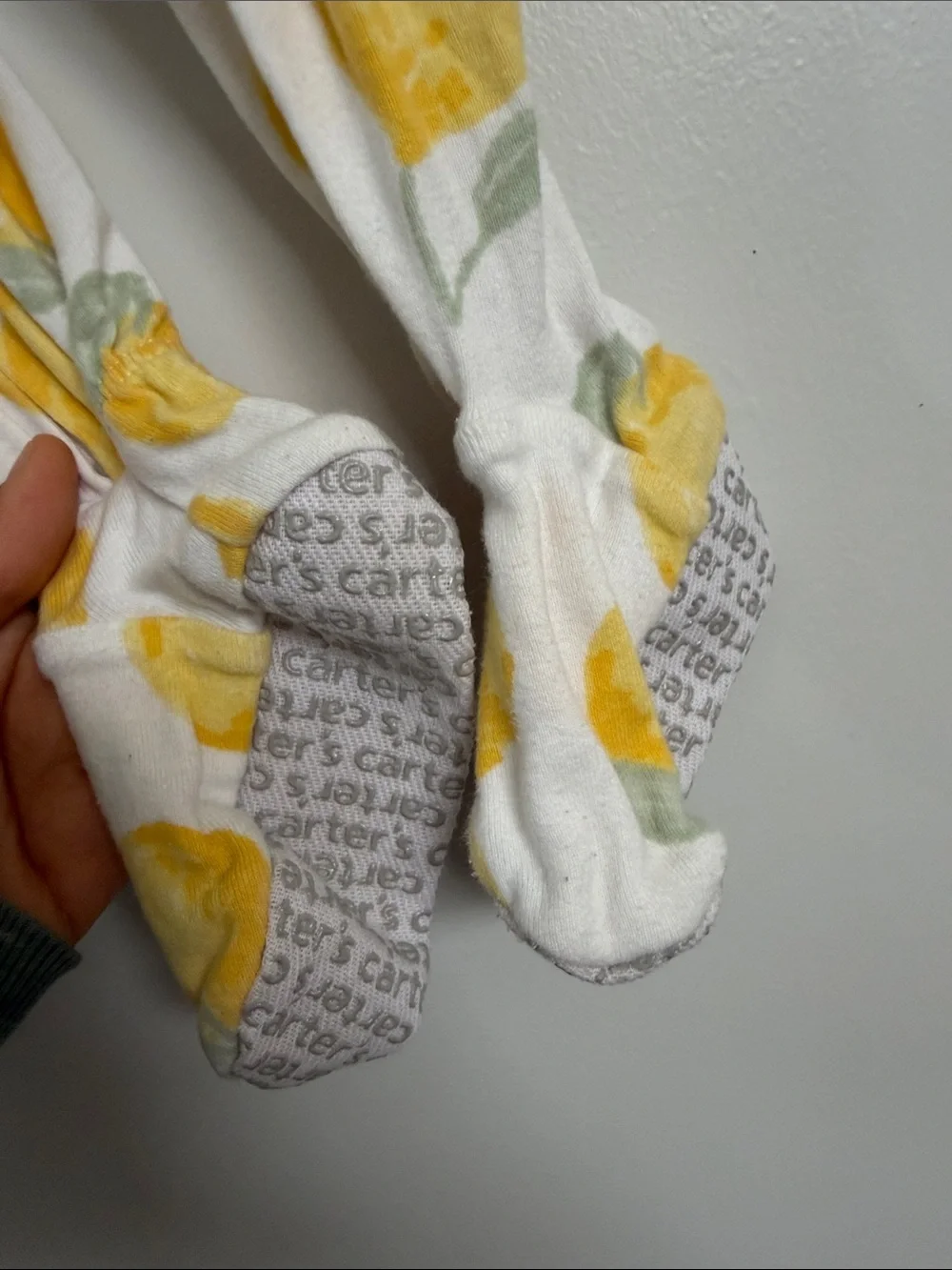 Carter's White Footed One-Piece with Yellow Lemon Print size 2T